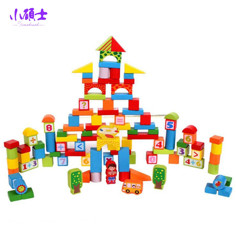 

100PCS 3D Woooden Digital&Letter Building Blocks For Children Kids Learning Educational intelligence Model Toys Gift