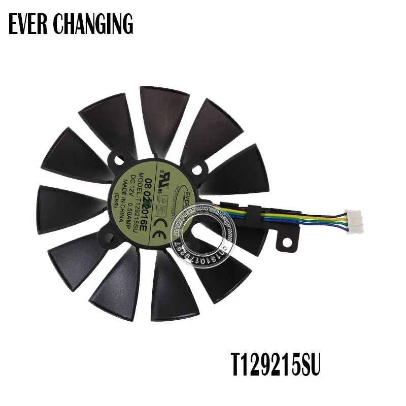 87MM Cooler Fan For ASUS GTX1060 1070 Ti RX 470 570 580 Graphics Card Everflow T129215SU PLD09210S12HH 28mm Cooling Fans