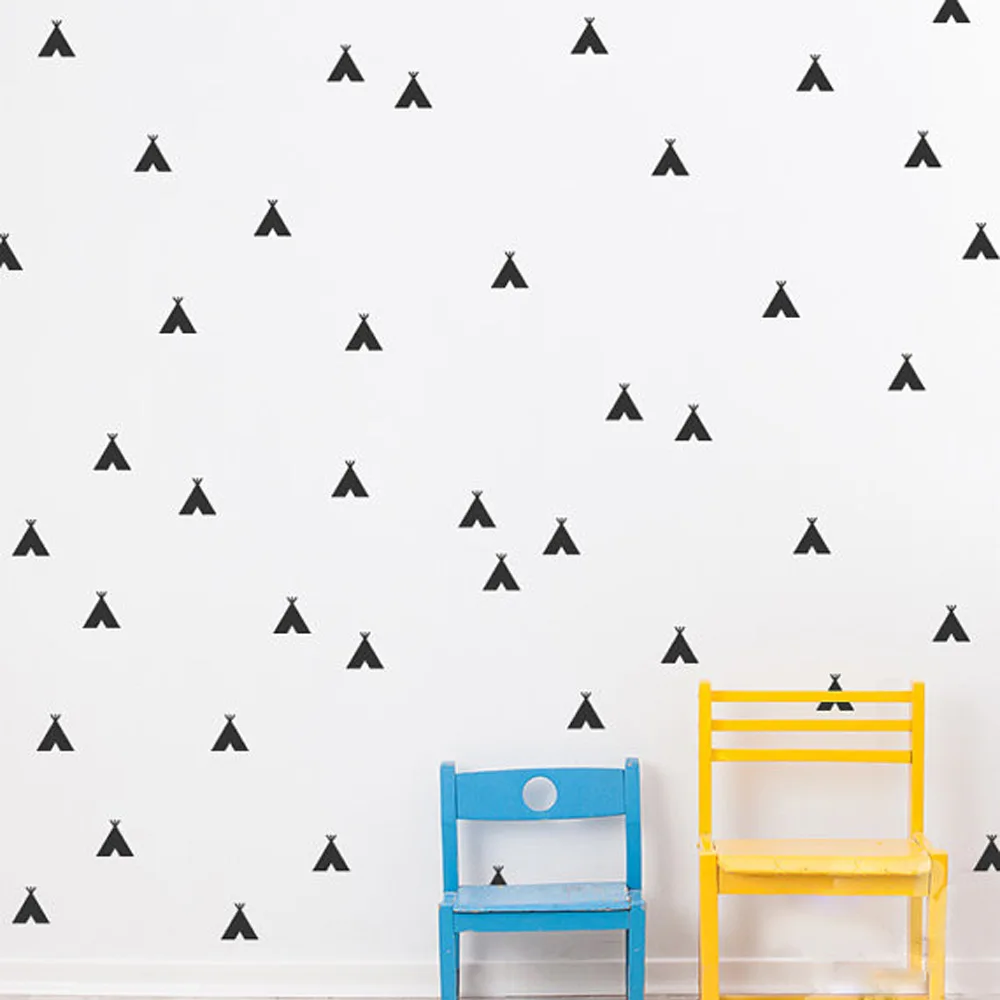Vy001 Geometric Patterns Kids Room Small Tent Wall Sticker Home Decor Vinyl Wall Decal Nursery Room Decor Stickers