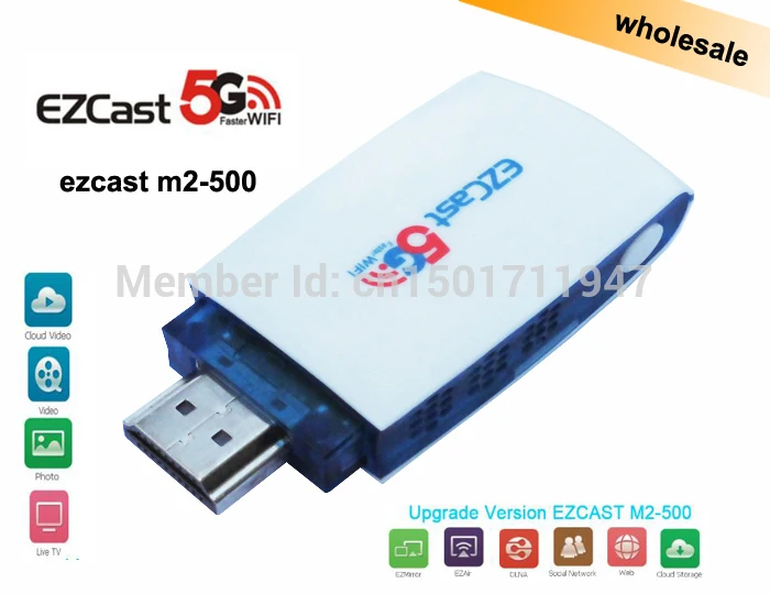 2014 EzCast M2 500 TV Stick трансляцию Miracast dlna плеер 2.4 г / 5 wi fi двухчастотная лучше чем Chromecast