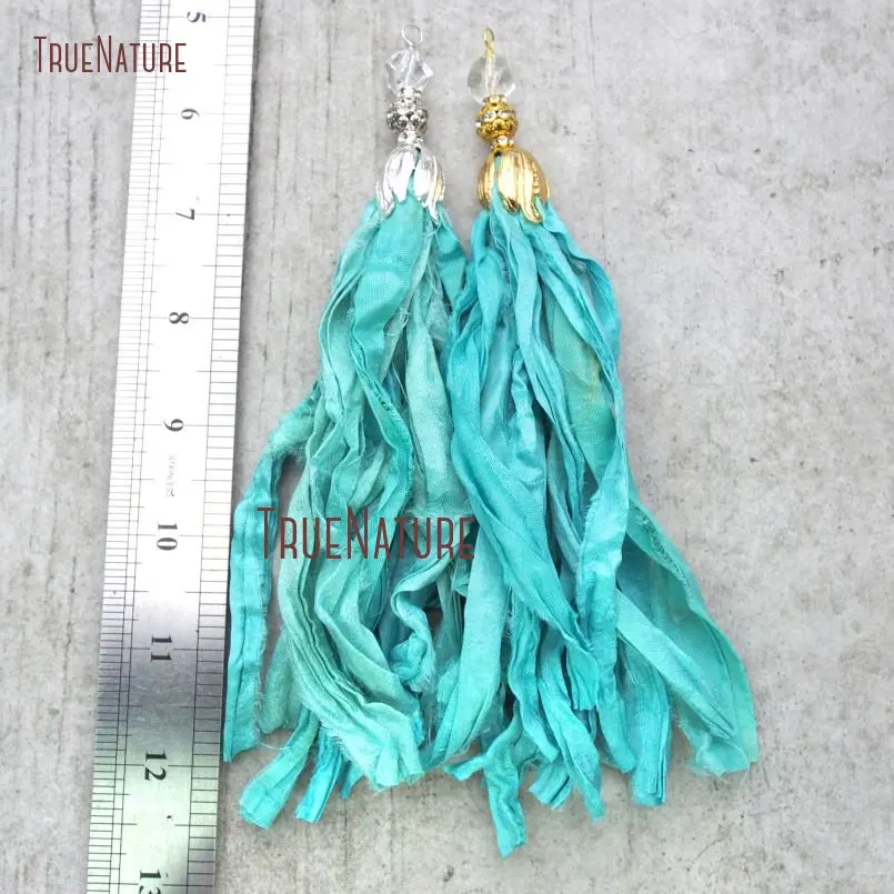 20180518-PM14663-New Realease Turquoise Sari Silk Tassel Pendant Tulip Tassel Pendant Online_4