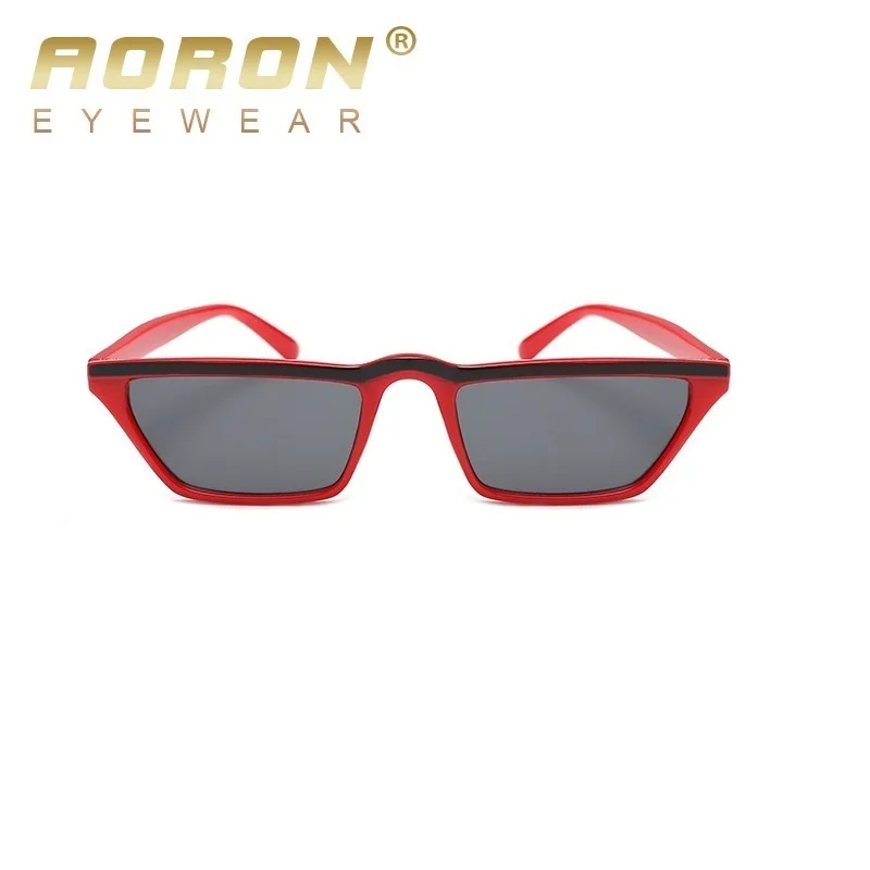 Солнечные очки AORON с плоским верхом uv400 для мужчин и женщин маленькие милые узкие