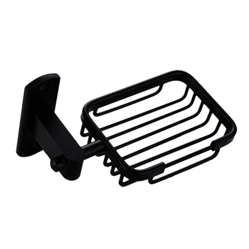 

1 Pc Soap Holder Wall Mounted Bath Aluminum Black Vintage Shower Soap Tray Shelf Basket Dish Holder for Home Bathroom