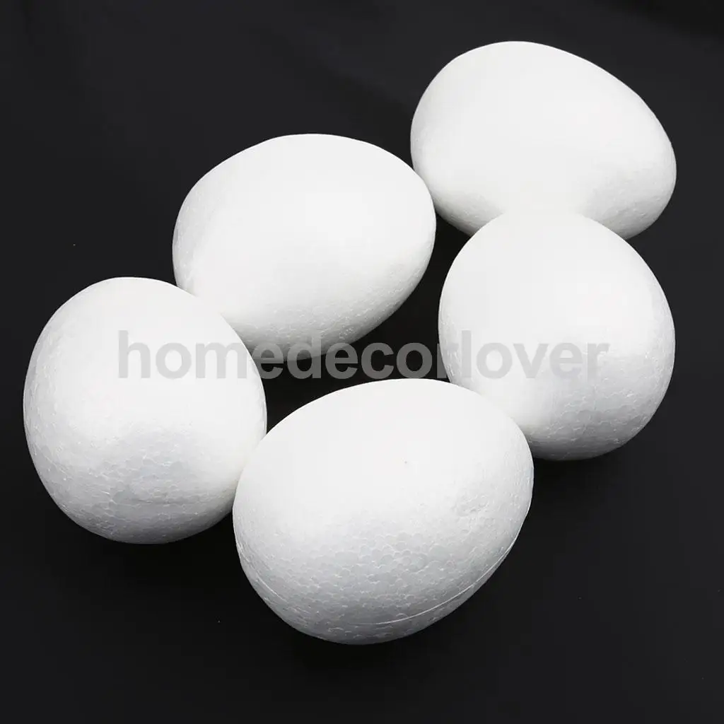 5x Modelling Polystyrene Styrofoam Foam Egg Party Ornament Kids Craft