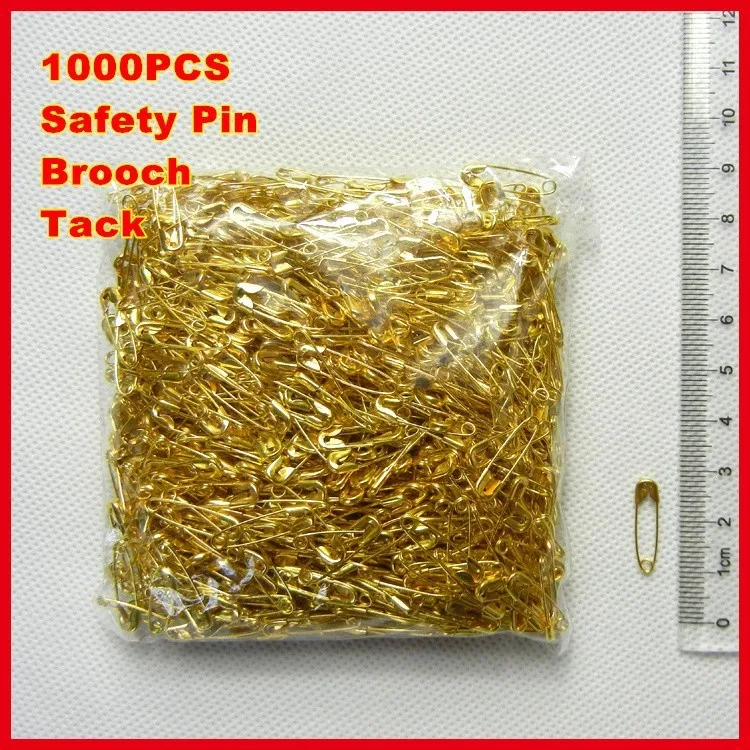 0 : Buy Free shipping wholesale 1000PCs Gold Plated Safety Pins Findings from ...