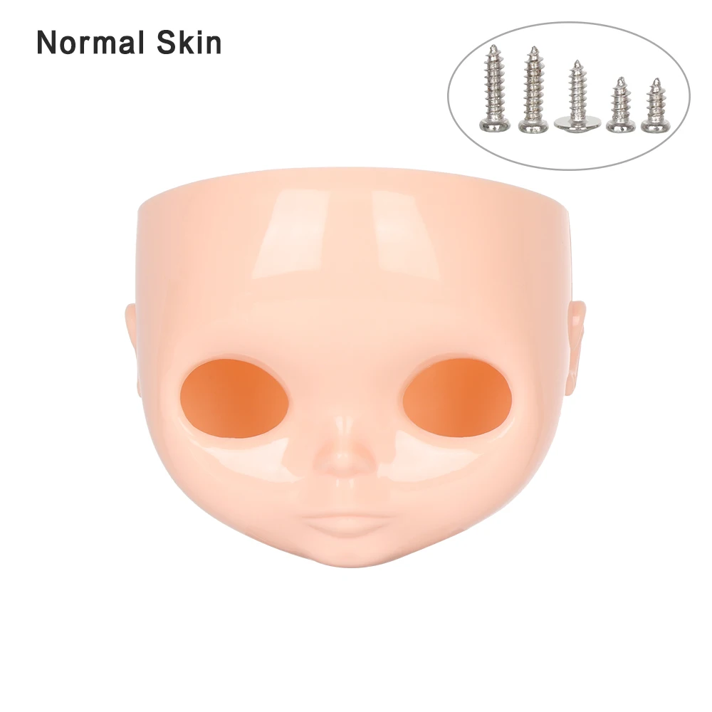 1 PC 1/6 Blyth DIY Doll Factory Dolls Faceplate With Backplate 30cm Plastic Blyth No Makeup Face and Screw Toys Accessories luvabella doll Dolls