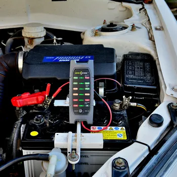

12V Car Battery Tester Alternator Check Analyzer Lead Diagnostic Tool With 6 LED Lights Display Auto Battery Tester For Car