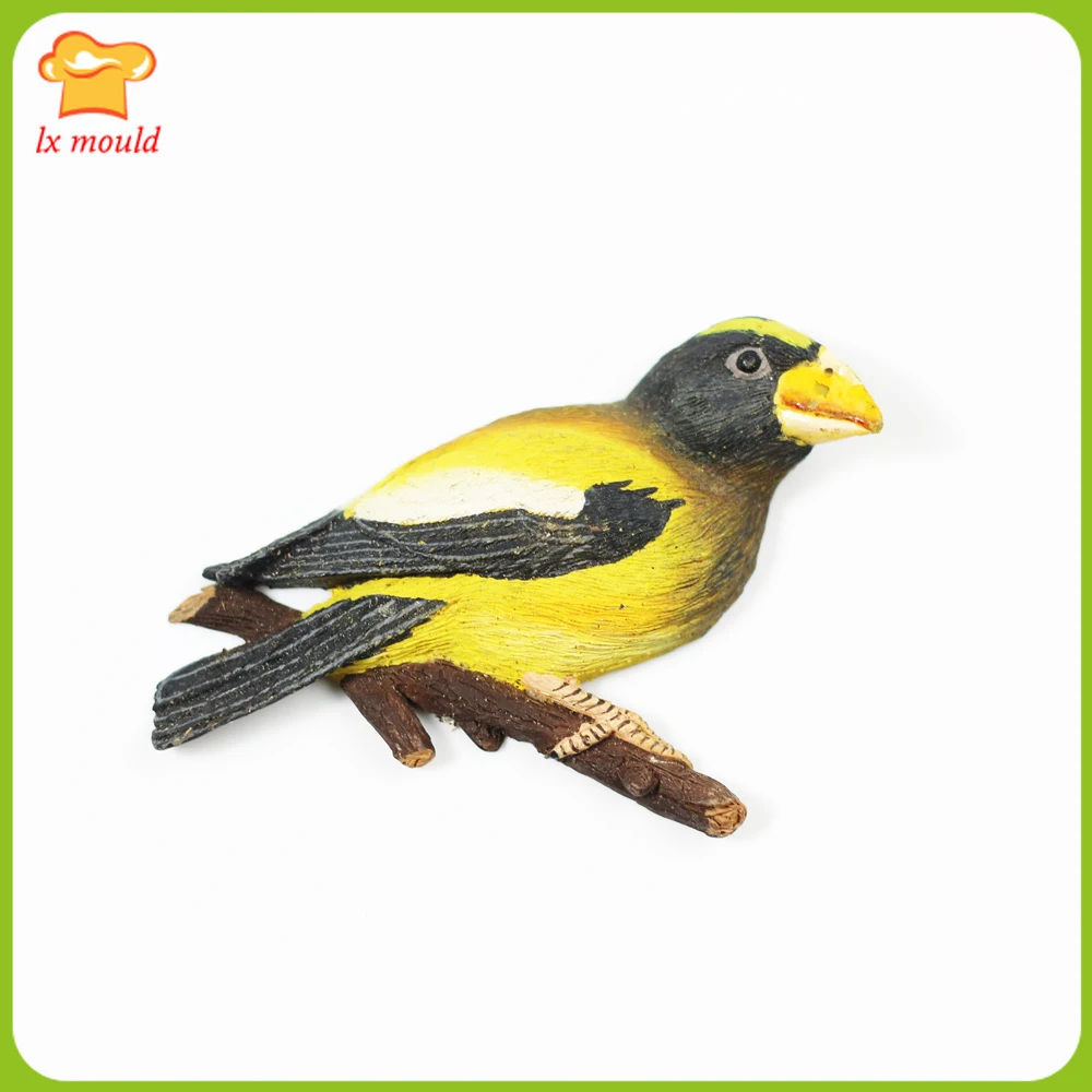

LXYY mold 2019 NewBlack-headed larks bird silicone mold high quality soap candle clay tools