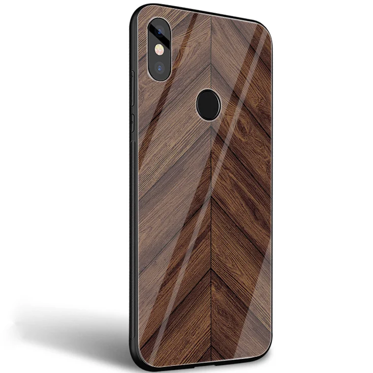 Gerleek деревянный стеклянный чехол для Xiaomi Mi 8 Lite 9 A1 A2 Redmi Note 5 6 7 Pro 6A 4X pocophone