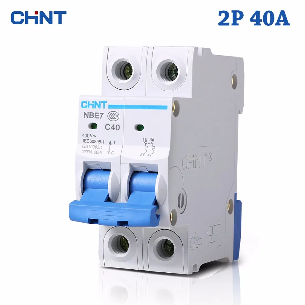 HOT SALE 2P 40A 230V 50HZ Mini Circuit Breaker MCB C40 C-type 36mm Overload And Short Circuit Protection Household Switch Choppe