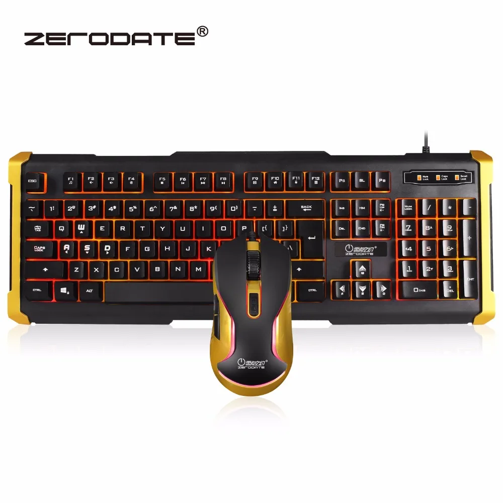 

Wired Gaming Keyboard Mouse Set with LED Backlight Keyboards for pc Computer Gaming Gamer Waterproof