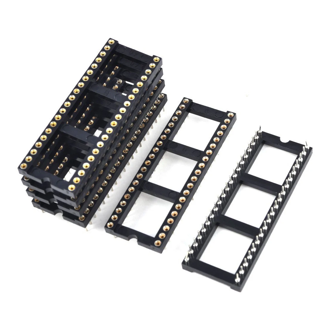 6x2 54 мм шаг 40 круглых штифтов двухрядный DIP IC Разъем адаптер припоя|socket adapter|adapter