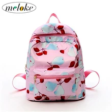 

Meloke 2018 new printed fruit canvas backpacks casual travel bags for girls lovely style school bags for high students M11