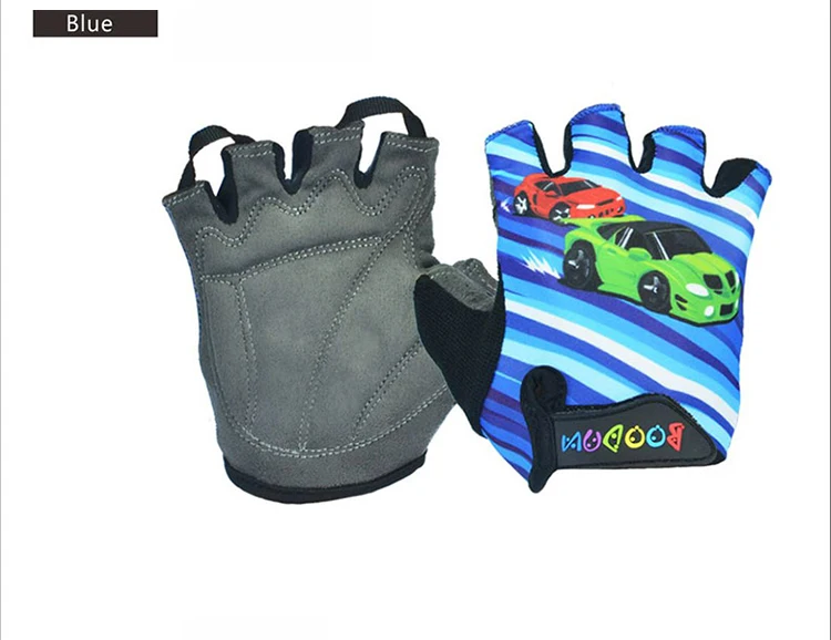 1 пара детских велосипедных перчаток с полупальцами, велосипедные перчатки для верховой езды, спортивные перчатки для улицы, MTB Road, Горные перчатки для мальчиков и девочек, детские - Цвет: Green Car