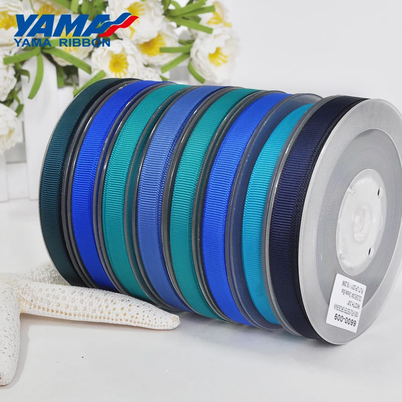 YAMA 50 57 63 75 89 100 мм 100 ярдов/партия Blue Series, атласная лента для платье своими руками аксессуар дом ленты