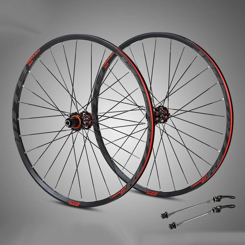 buy MTB Wheelset M920 STK275 Aluminum Mountain Bicycle 27.5er Wheels Carbon Freehub 4 Bearing 28 Holes Flat Spokes QR Bike Wheel