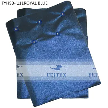 

2pcs/set arican Sego headtie with beads blue nigerian gele headtie African headtie for party
