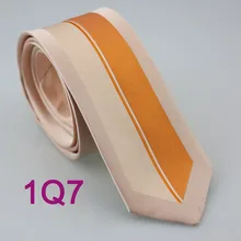 YIBEI coahella галстуки мужские обтягивающие галстук дизайн границы светло желтый/оранжевый контрастные полоски микрофибры галстук модный тонкий галстук