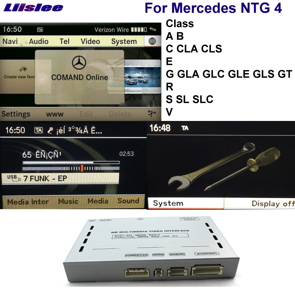 Интерфейс камеры заднего вида Liislee резервный оригинальный монитор для Mercedes A B C CLA