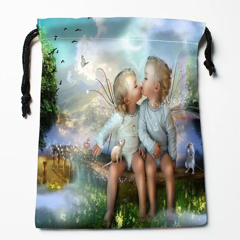 

Best Butterfly Fairy Drawstring Bags Custom Storage Printed Receive Bag Compression Type Bags Size 18X22cm Storage Bags