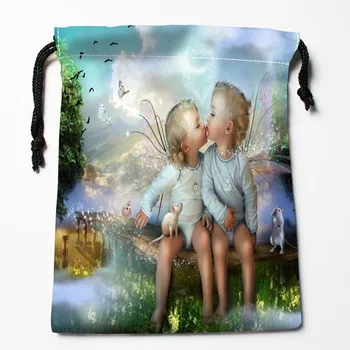

Best Butterfly Fairy Drawstring Bags Custom Storage Printed Receive Bag Compression Type Bags Size 18X22cm Storage Bags