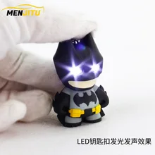 Высокое качество Топ Marvel Музыкальный брелок Светильник черный Дарт Вейдер кулон голос Бэтмен светодиодный брелок для мужчин подарок