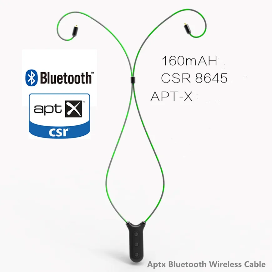 

Senfer Aptx MMCX Bluetooth 5.0 Cable Wireless CSR8645 Module Adapter Bluetooth Cable Upgrade Wire MMCX interface for Earphones