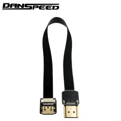 Danspeed M/F мужчин и женщин HDMI Тип к Mini HDMI HDTV Гибкие печатные платы плоский кабель для FPV-системы HDTV 20 см