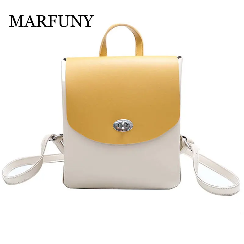 

Leather Backpack For Women Preppy Style 2019 Small Backpacks Female Schoolbag Shoulder Bag Ladies Phone Pouch Pack mochila mujer