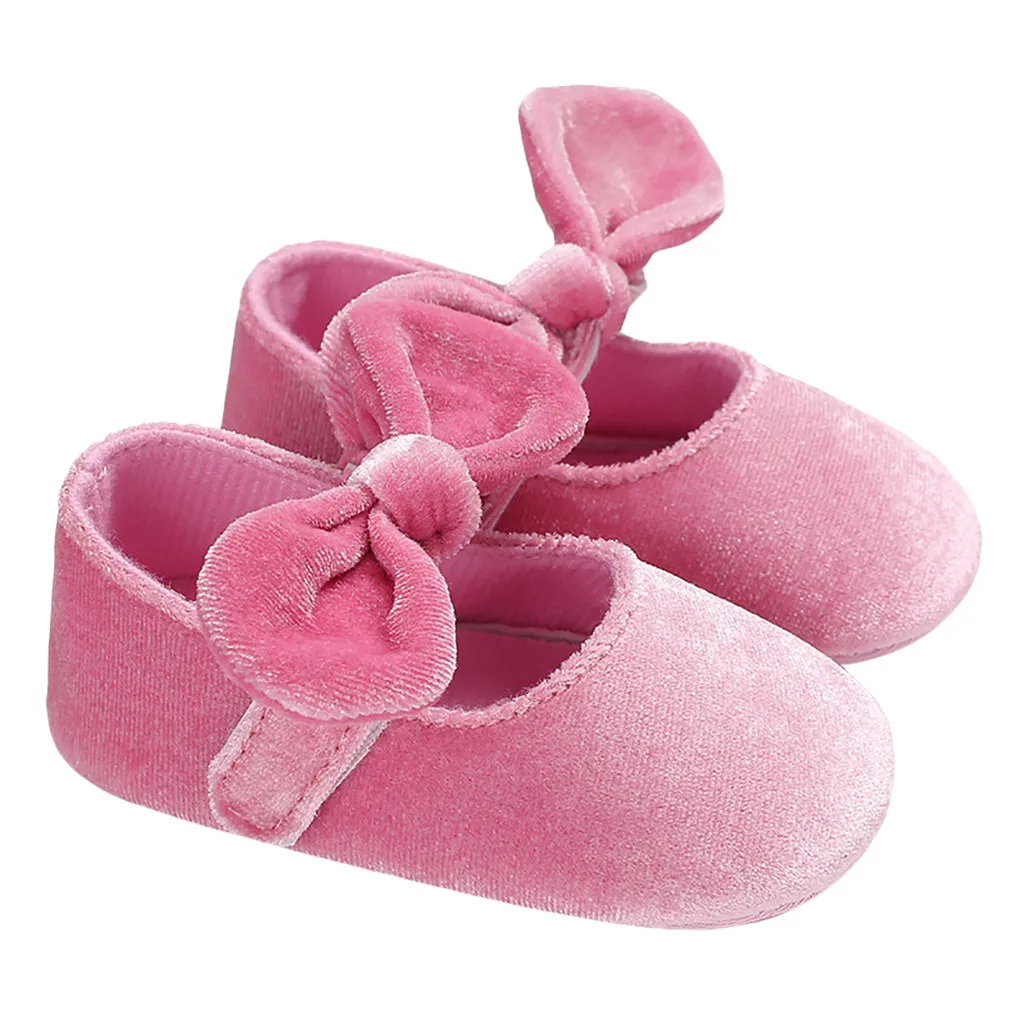 Для маленьких мальчиков и девочек обувь бант Принцесса мягкая подошва, детские ботинки обувь для маленьких детей