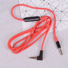 Câble Audio de remplacement 3.5mm, Microphone en ligne, Microphone, casque pour QC3, écouteurs pour Aux/cordon Beats Solo/studio/écouteurs