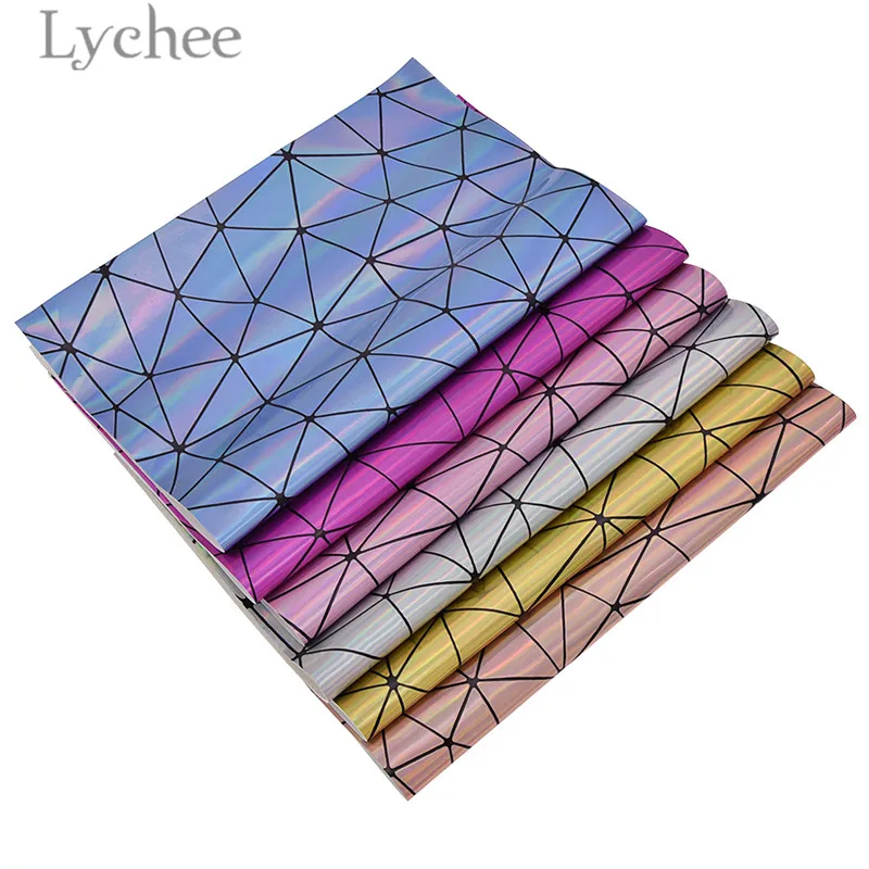 Lychee 21x29 см A4 лазерная Переливающаяся гладкая ткань из искусственной кожи высокого качества Синтетическая Кожа DIY материал для сумок одежды