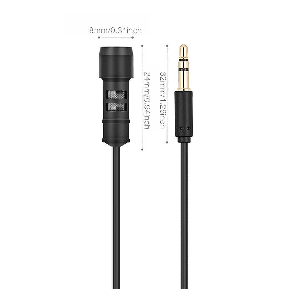 docooler Yanmai Lavalier Lapel Microphone Clip-on Omnidirectional Mic Condenser Microphone Audio Recorder Youtube//Interview//Podcast//Recording//Video Conference para iPhone Smartphones PC Cameras