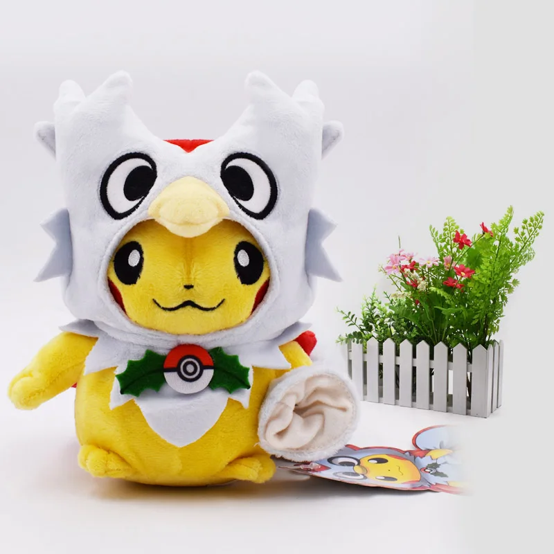 4 стиля аниме Peluche Pikachu Косплей Delibird Lugia Ho-Oh Мягкие плюшевые Мультяшные Куклы Горячая Рождественский подарок игрушка для детей