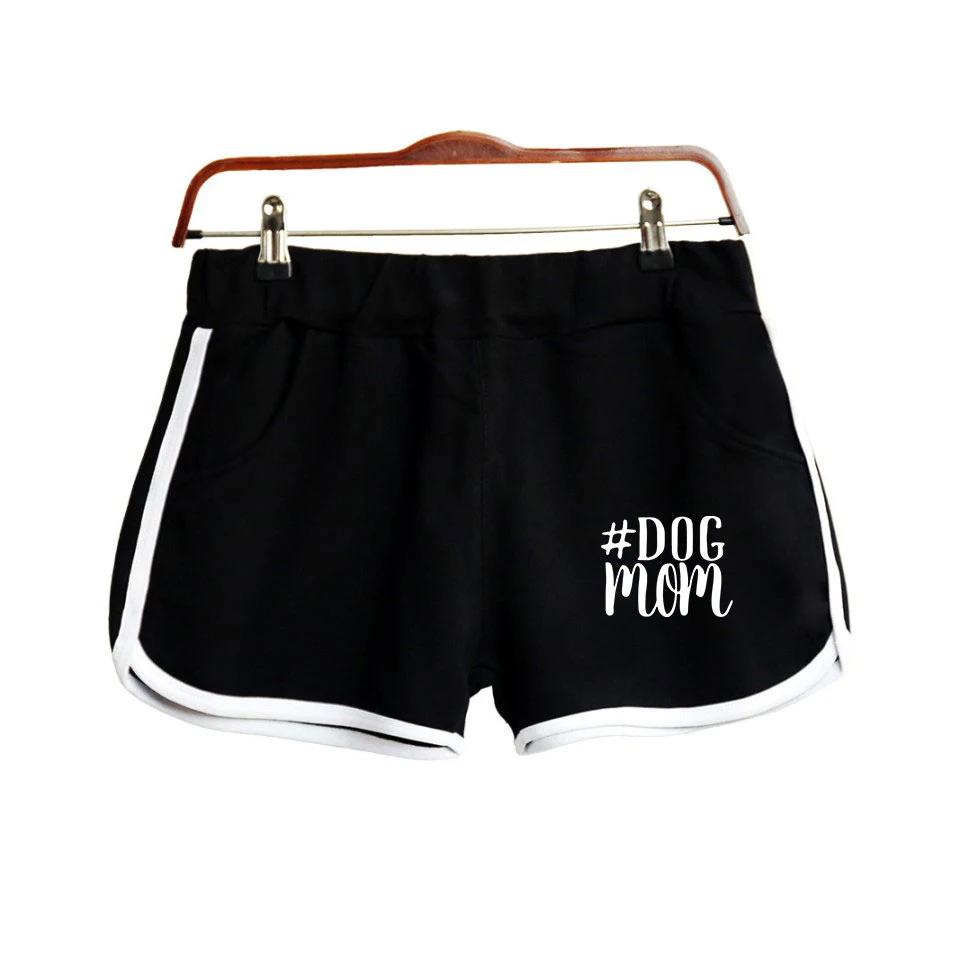 Frdun Tommy Собака Мама Короткие штаны Для женщин Повседневное хлопок короткий Femme модные контраст эластичный пояс Лето kpop шорты XS-2XL