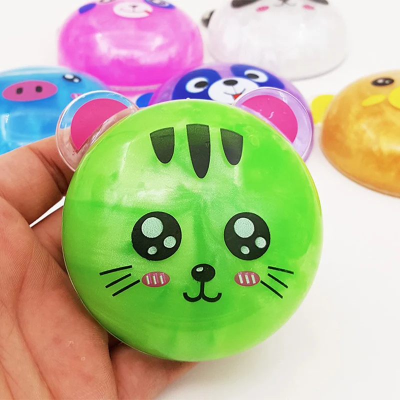 

1PCS Cute Animal Colorful Crystal Mud Modeling Children Intelligent Plasticine Magic Playdough Lizun Shiny Slime Kids Toys