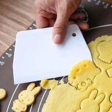 Инструменты для выпечки пластиковый скребок трапециевидный скребок маленький крем торт тесто нож для резки выпечки скребок