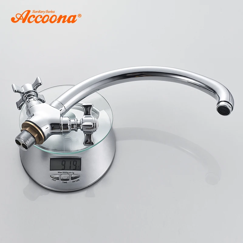 Accoona смеситель для кухни из твердой латуни с двумя рычагами кран горячей и