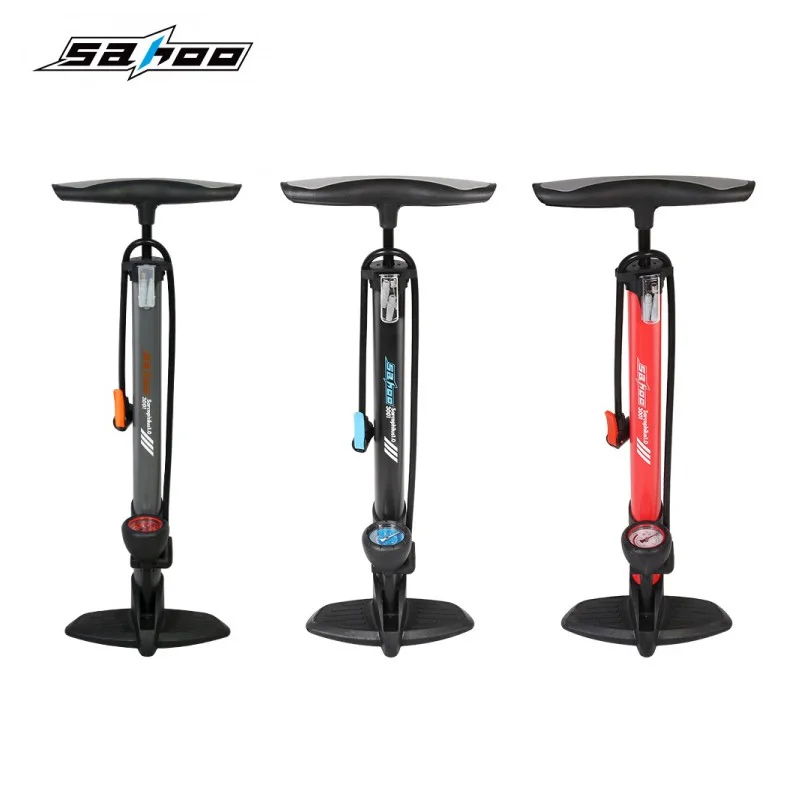 

SAHOO Bicycle Air Pump Tire Inflator With Barometer Floor Type Riding Bike High-pressure Pump Cycling Equipment Accessories