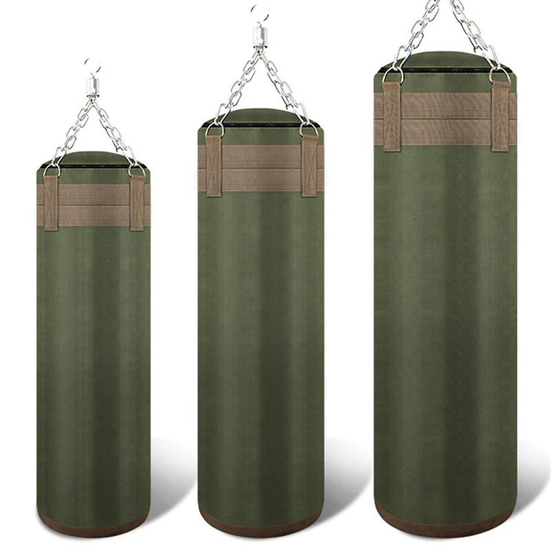 80/100/120cm MMA Sandbag Thickened Canvas Punching Bag Sports Training