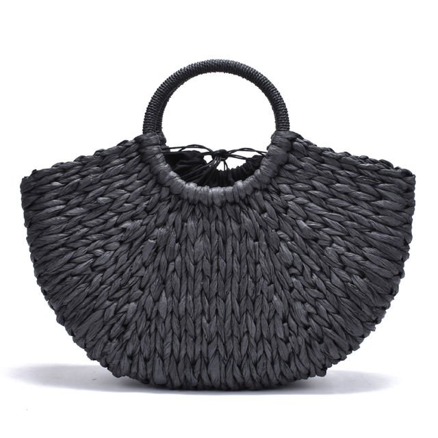 Half Moon Straw Bag