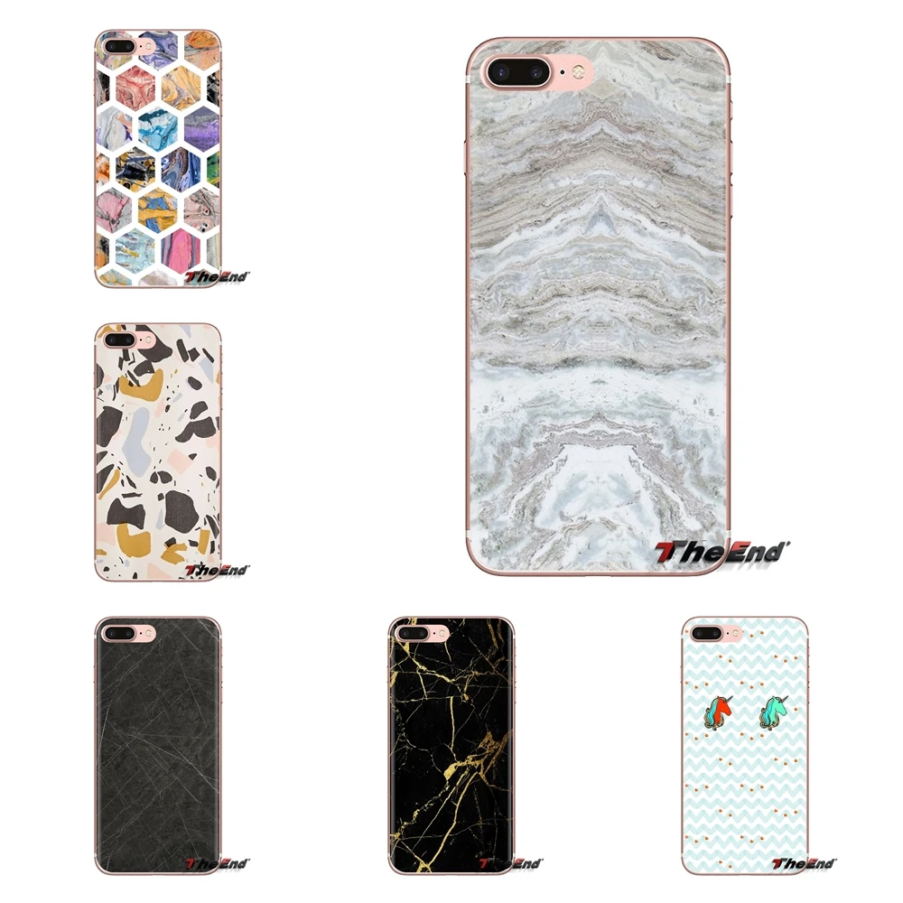 Transparent Soft Cases Covers Granite Marble Texture For Samsung Galaxy A3 A5 A7 A9 A8 Star A6 Plus 2018 2015 2016 2017 |