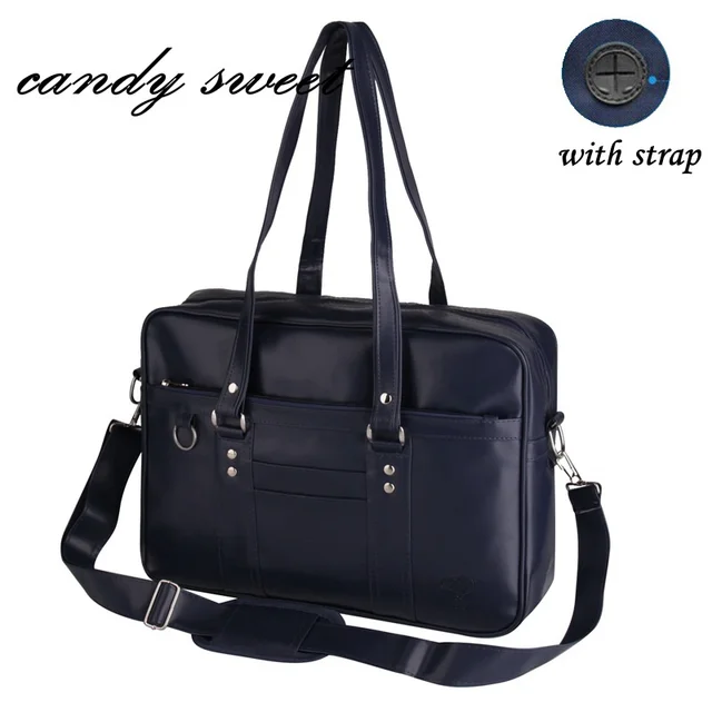 Embossed Japanese School Handbags High College Students Uniform Bag