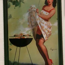 Топ моды XD75" SEXY LADY" Олово Признаки Искусство кафе-бар Винтаж наклейки металл роспись стены home decor 20X30 см