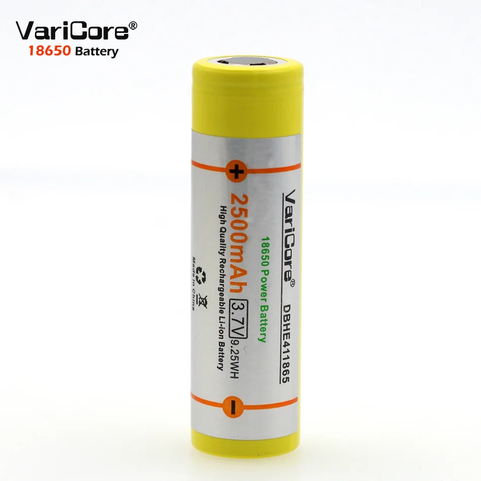 

VariCore New original 3.7V 18650 HE4 2500mah powr 30A discharge Electronic special lithium Rechargeable Batteries