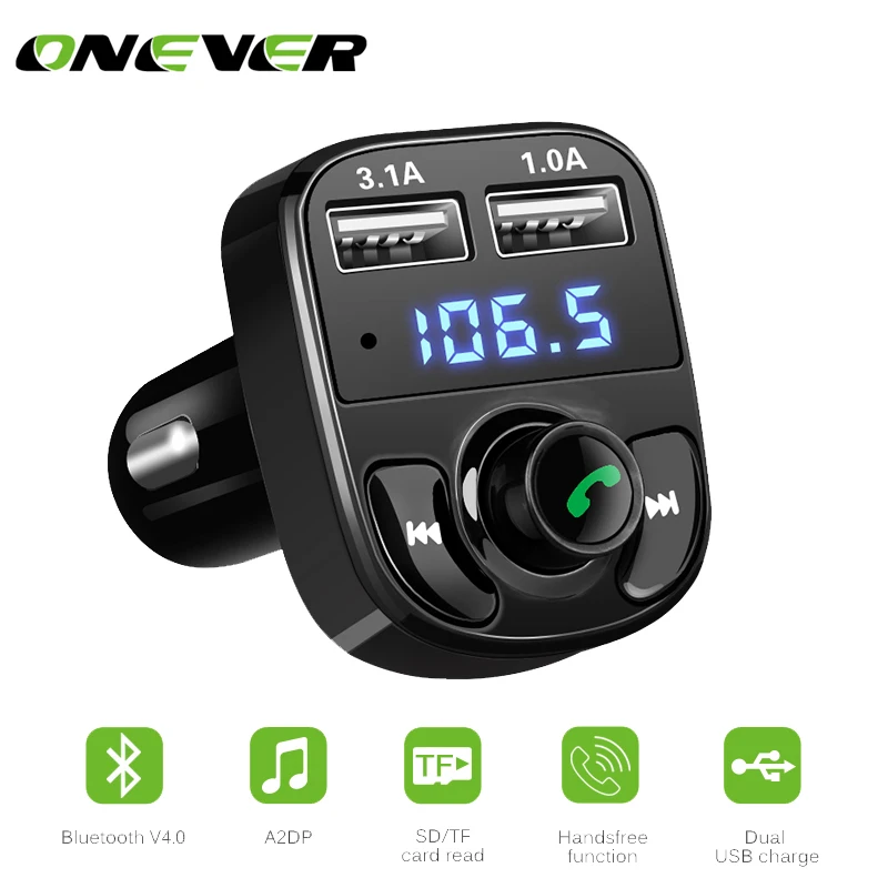 1 шт. Bluetooth автомобильный комплект fm передатчик mp3 плеер светодиодный двойной USB 4 А