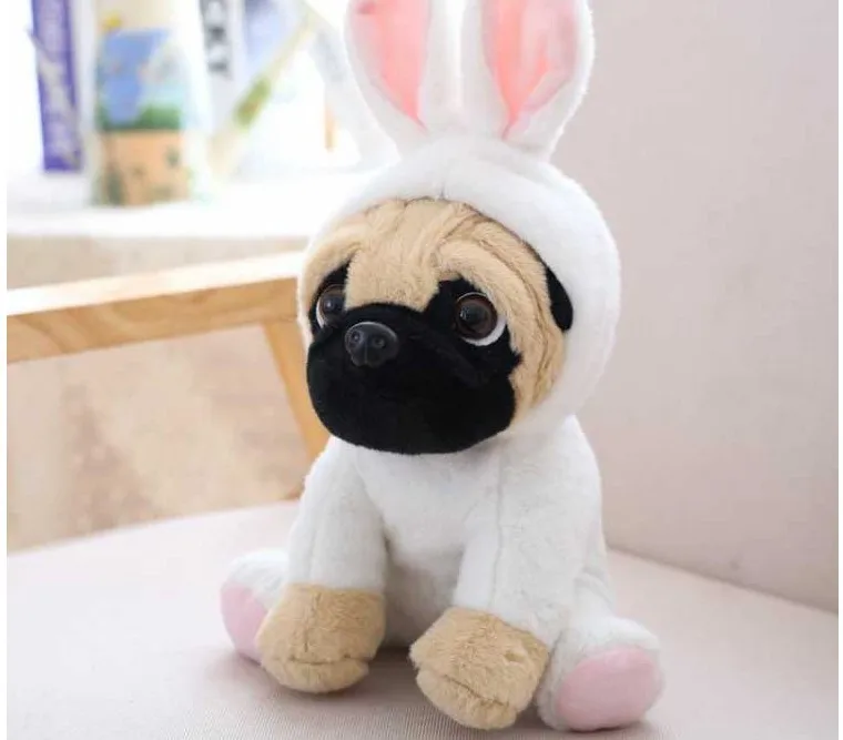 Новая 20 см Мопс плюшевая игрушка милая в виде животного мягкая набивная кукла собака на день рождения подарок для детей
