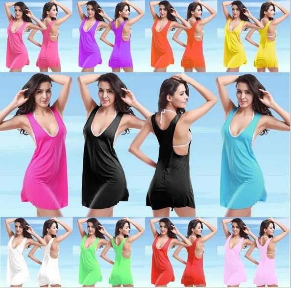 Акция, женское облегающее высокоэластичное сексуальное пляжное платье, разноцветное свободное бикини