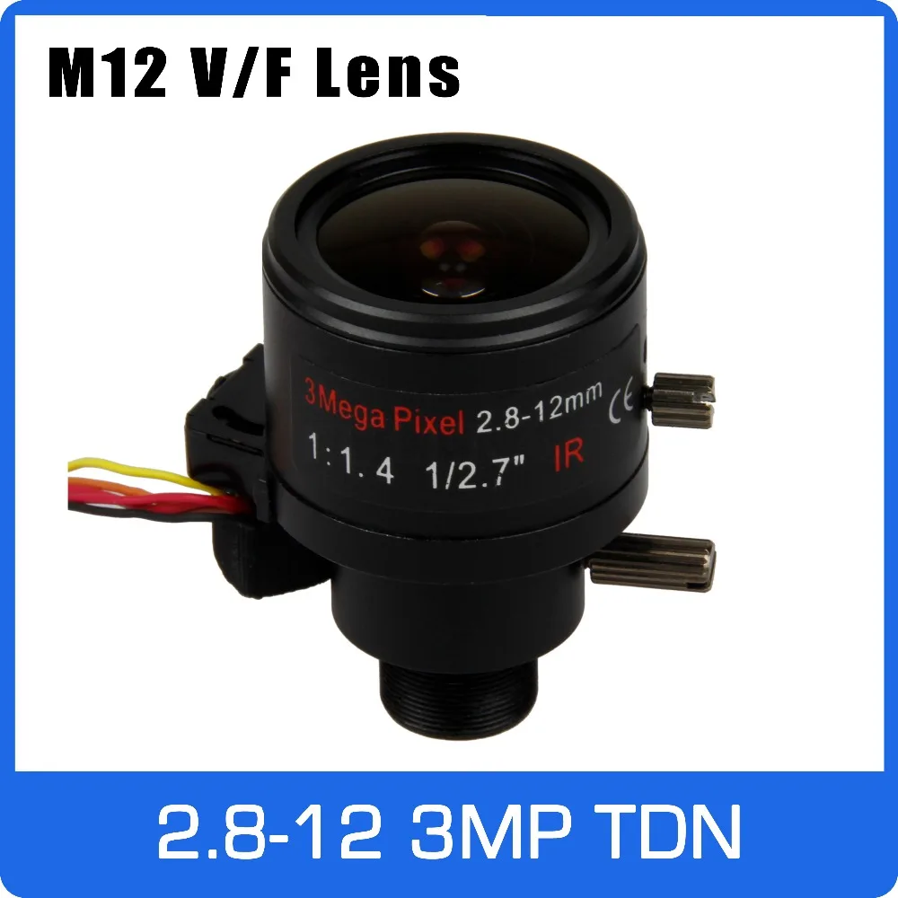 3Megapixel Varifocal CCTV Lens 2.8 12mm M12 Mount 1/2.7 inch with IR