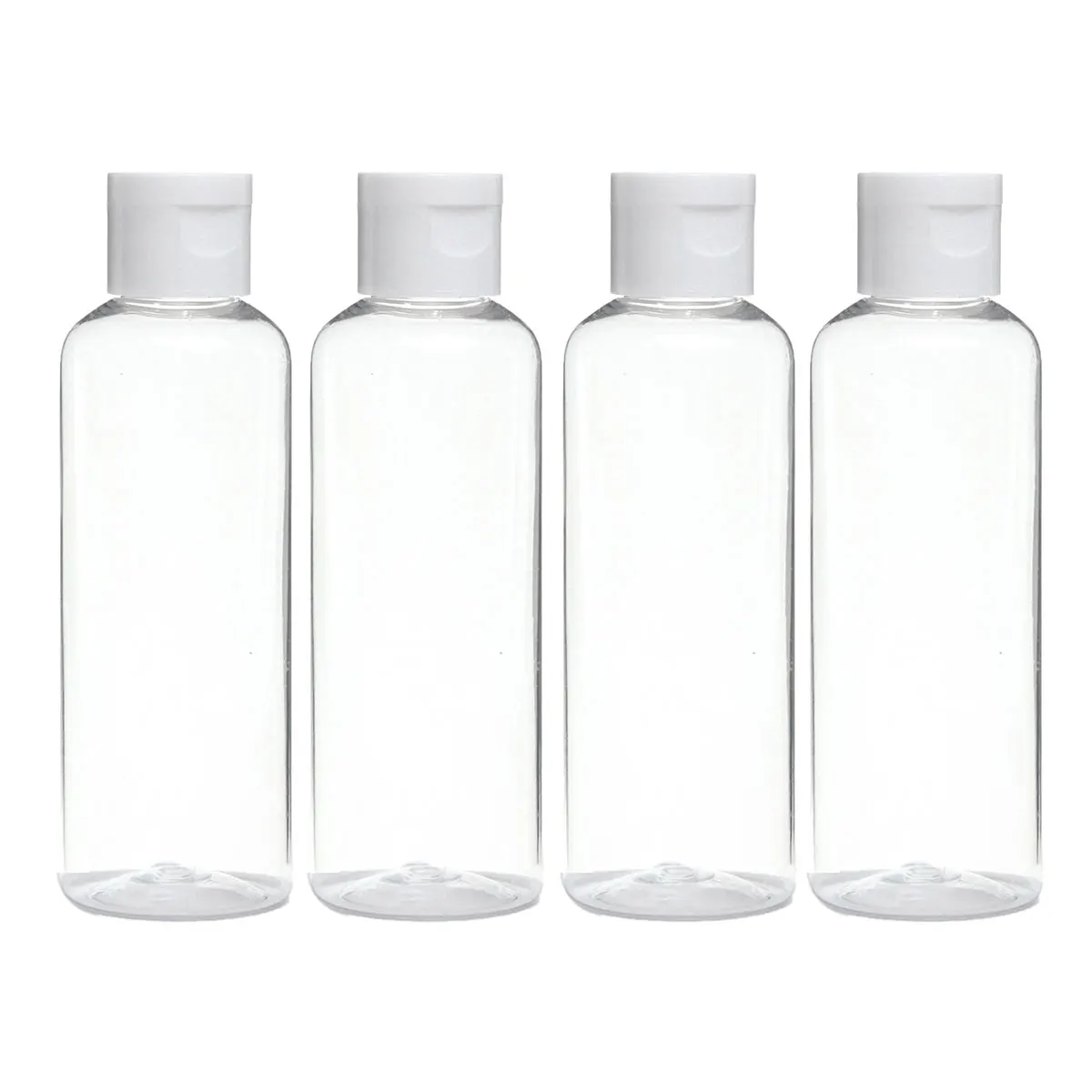 4PCS 100ml PET Transparent Empty Lotion Container Bottle 
